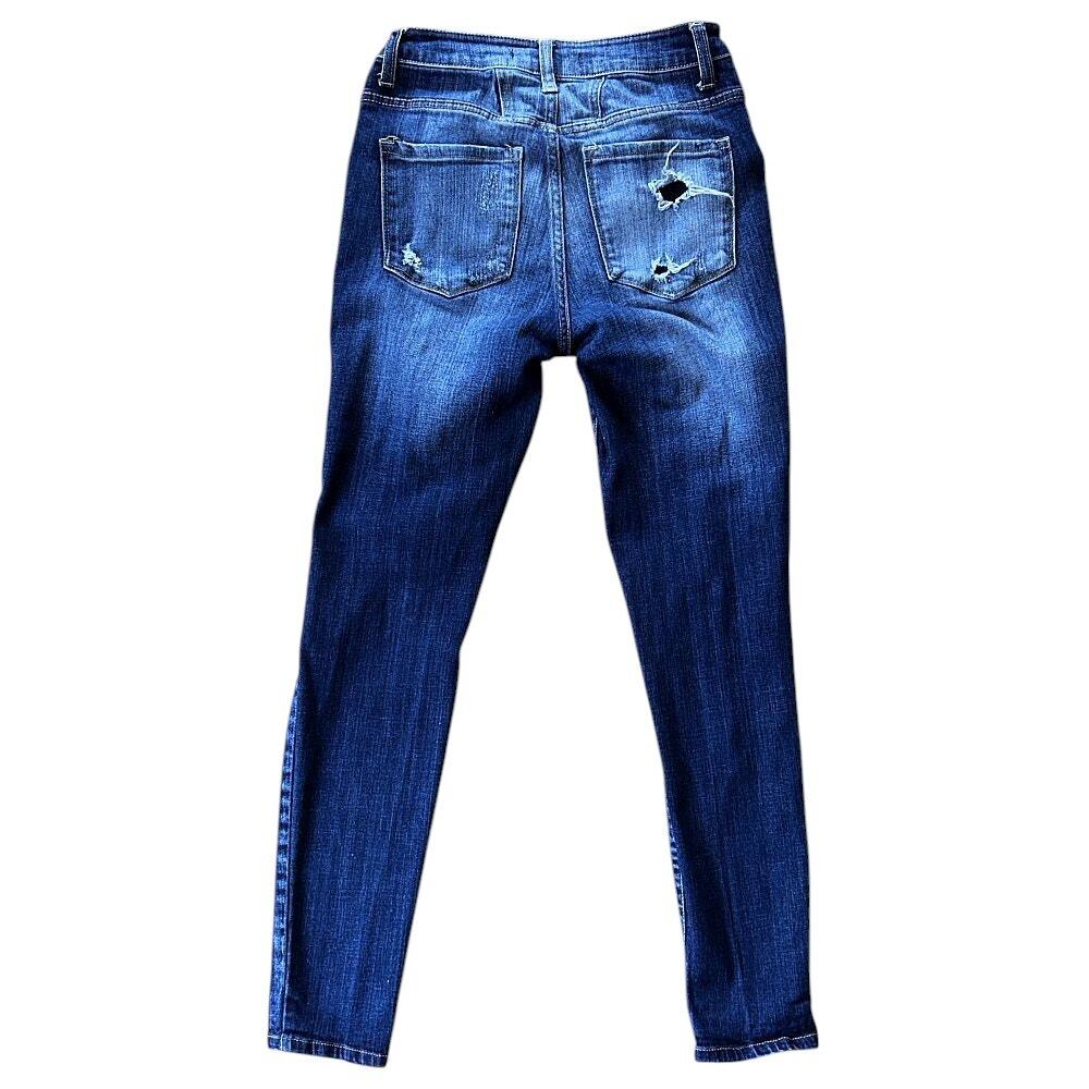 KanCan Mid-Rise Distressed Skinny Jeans 26X28 - Picture 5 of 7